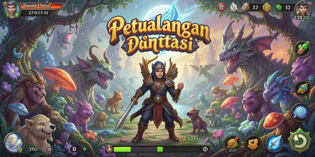 Tangkapan layar menunjukkan petualangan mendebarkan dalam game 2757.