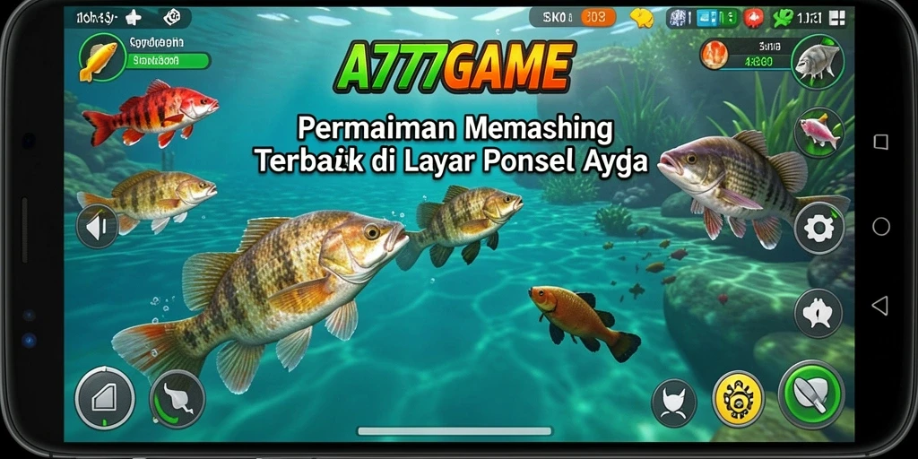 Screenshot menampilkan gameplay menarik di A777GAME dengan aksi memancing seru.