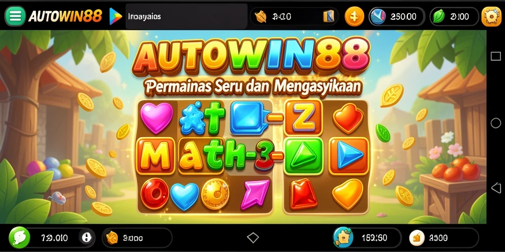 Tampilan menawan gameplay Match-3 AUTOWIN88 yang seru.