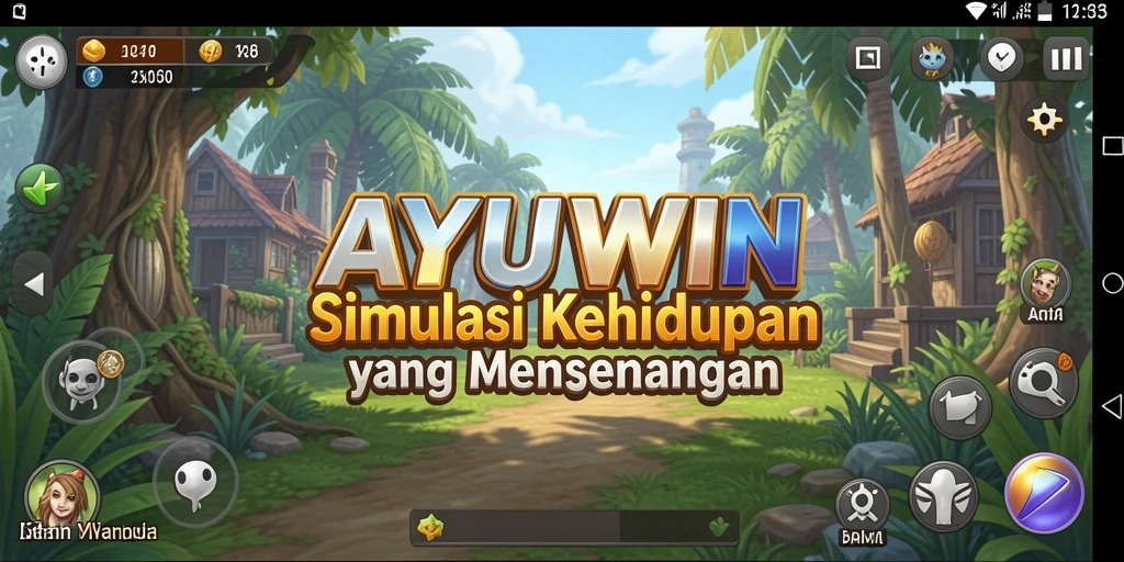Screenshot gameplay AYUWIN menampilkan interaksi karakter yang dinamis.