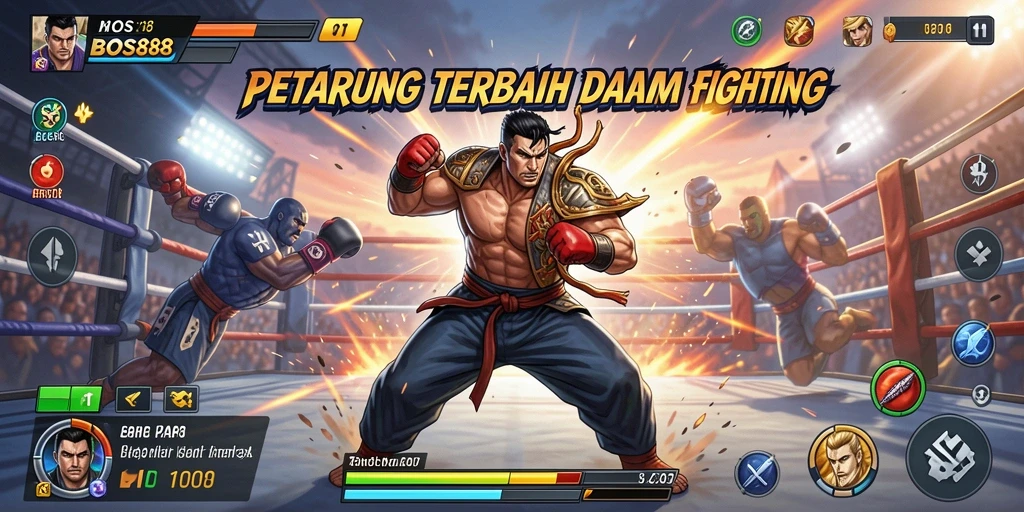 Screenshot menunjukkan momen pertandingan seru di BOS88 dengan aksi Fighting yang mendebarkan.
