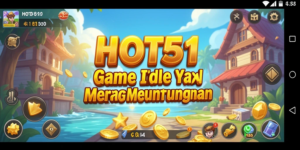 Screenshot gameplay HOT51 menampilkan fitur Idle yang mudah dan menyenangkan.