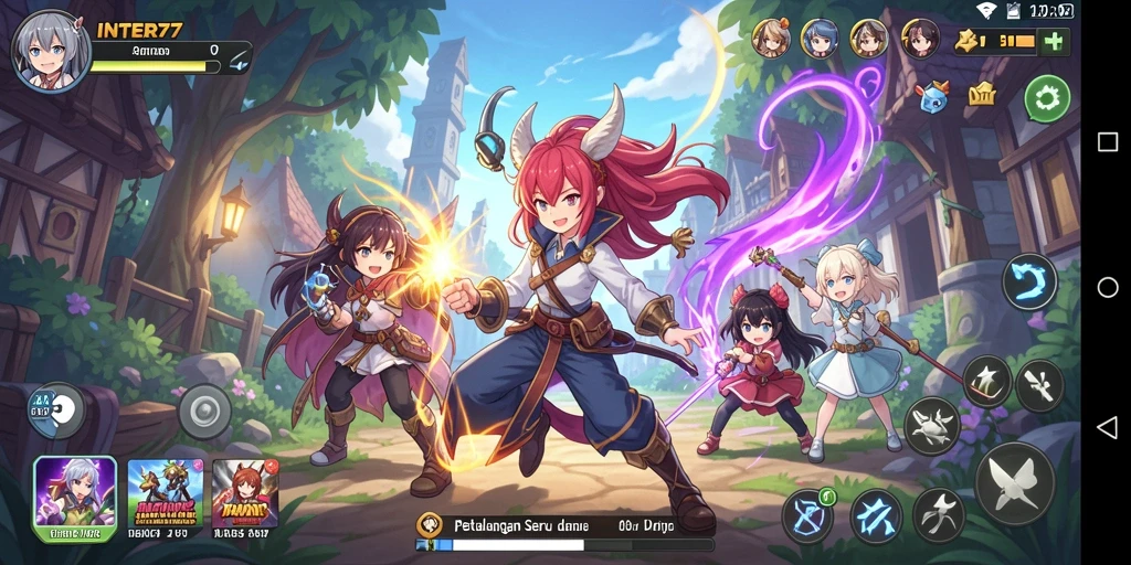 Tampilan menarik dari karakter dalam gameplay Anime.