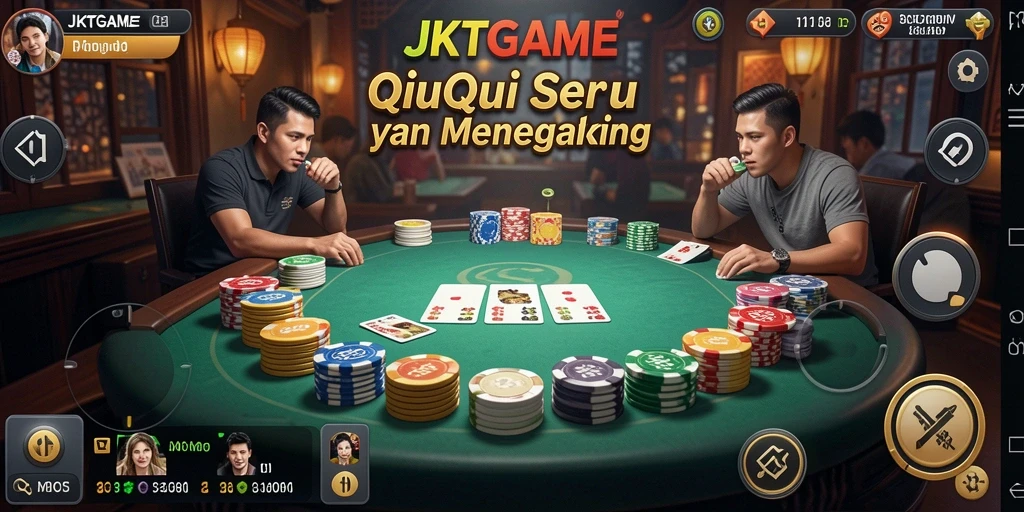 Tampilan menarik dari gameplay QiuQiu JKTGAME yang seru.