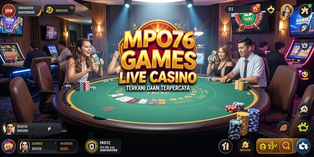Tampilan menarik dari permainan Live Casino MPO76 dengan dealer profesional.