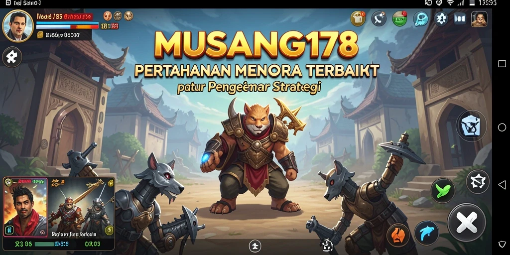Screenshot gameplay MUSANG178 menampilkan aksi Tower Defense yang mendebarkan.