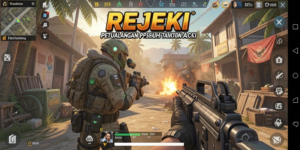 Gameplay menegangkan di <strong>REJEKI</strong> dengan aksi tembak-menembak yang intens.